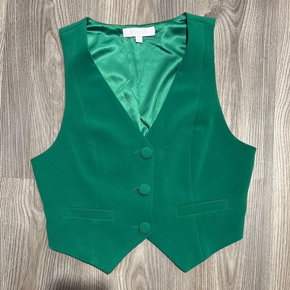 SugarLips Green Button-Up Vest
